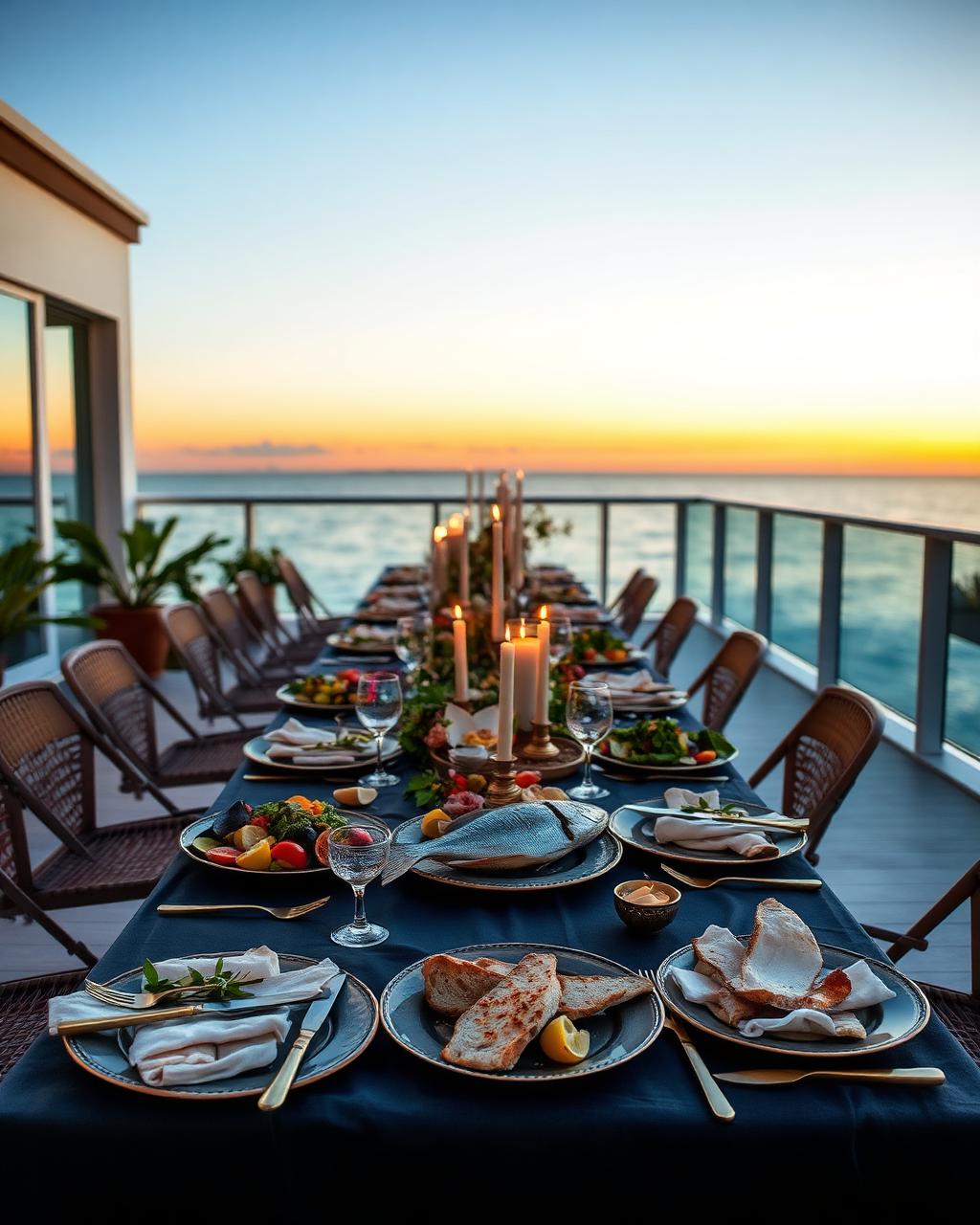 KH family-style dinner table
